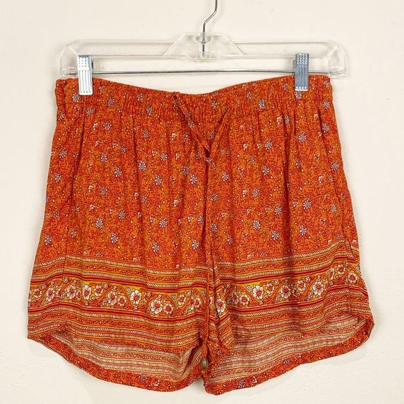 Old Navy Orange Floral Shorts Size Small - Picture 1 of 4